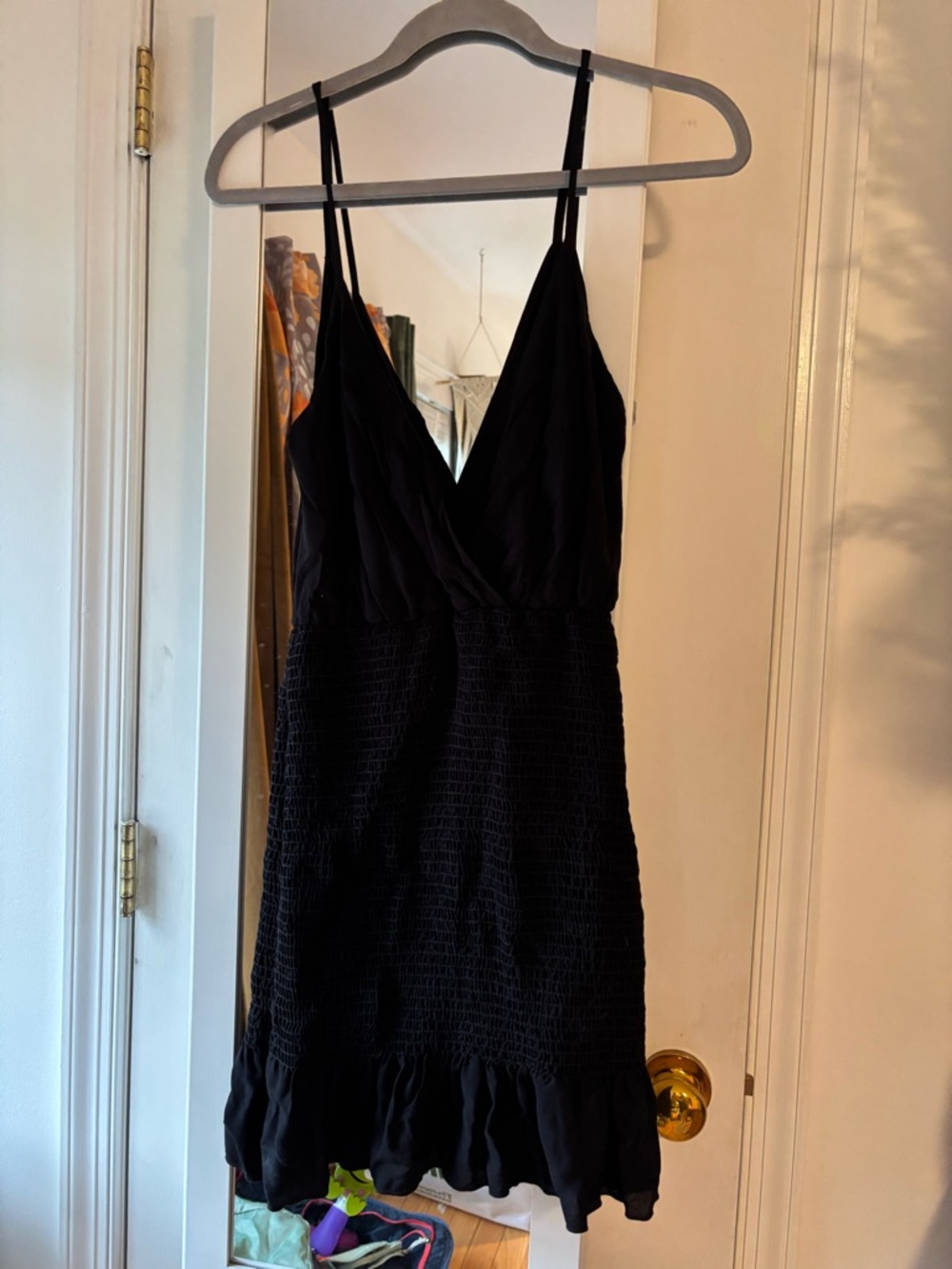 Black Sleeveless Ruffle-Hem Dress - Brand Unspecified